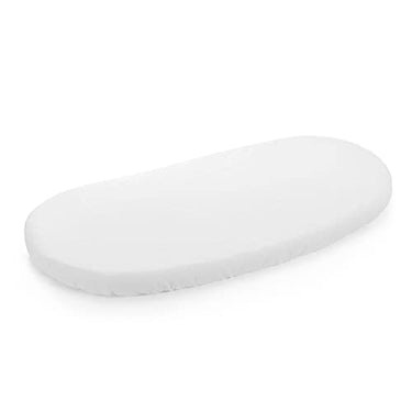 Stokke Sleepi Junior Spannbettlaken, White – Das weiche Laken für die ovale Sleepi Junior Matratze – 100% feiner Baumwoll-Perkal – Maschinenwaschbar im Sale